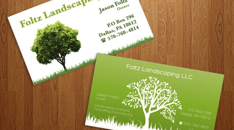 landscaping business cards